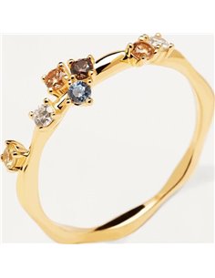 Anillo P de Paola FIVE GOLD
