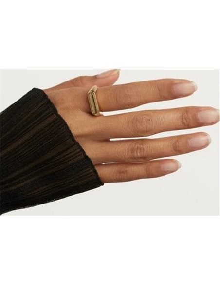 Anillo P de Paola Ribbon Stamp