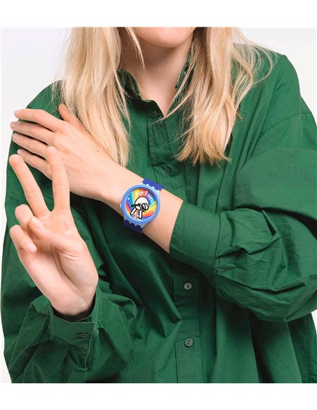 Reloj Swatch PEACE HAND LOVE SB03N105